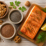 Assortiment daliments riches en omega 3