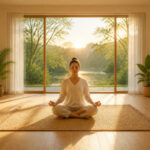Serenite matinale meditation au lever du soleil