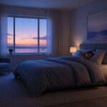 Chambre paisible au crepuscule