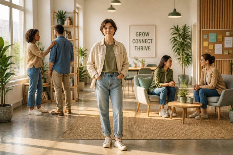 Bien etre et connexion dans un espace moderne