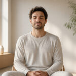 Homme en meditation paisible